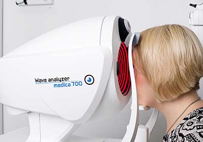 Augenanalyse mit dem Wave Analysizer